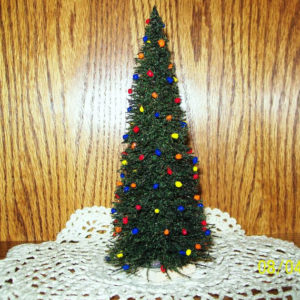 Miniature Christmas Tree - 7 Inch Tall by MrTrain.com