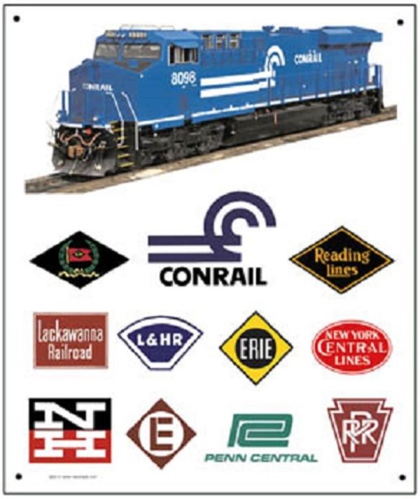 Conrail Railroad Metal Wall Sign - 10X12 made in the USA