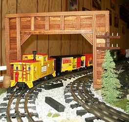 O Gauge double timber framed tunnel portals