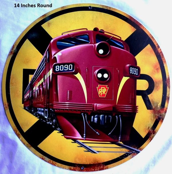 PRR Diesel Round Tin Sign