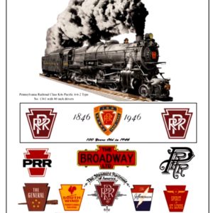 Pennsylvania Railroad K4 Sign Engine # 1361. MrTrain.com .