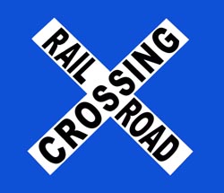 Railroad Crossing Crossbuck Railroad Sign 18″. MrTrain.com