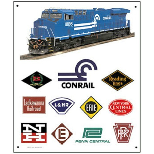 CONRAIL HERITAGE Railroad Tin Sign - MrTrain