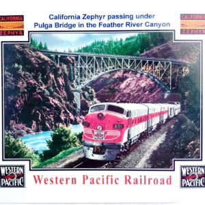 Western Pacific Railroad Train Sign. MrTrain.com