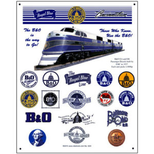 B&O Railroad Sign with Heritage Logos from MrTrain.com