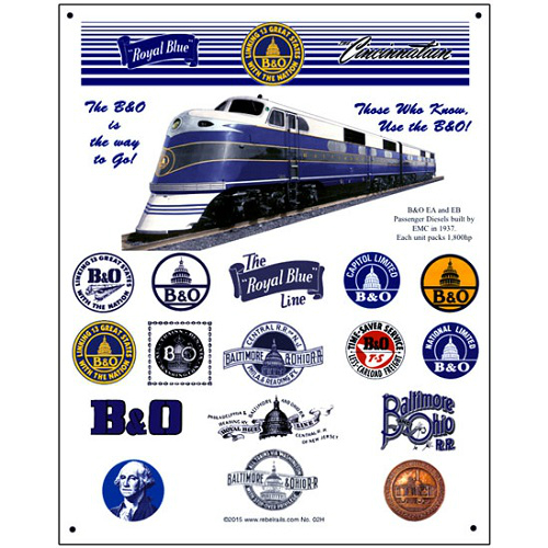 B & O Baltimore & Ohio Railroad Window Sticker. B & O Baltimore & Ohio Railroad Vinyl Art 6 Sizes Bumper Decal Pop Art 