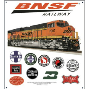 BNSF Railroad Sign with Heritage Logos from MrTrain.com