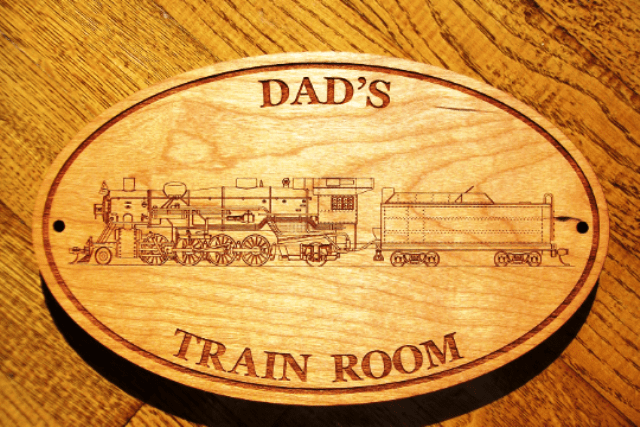 Dad PERSONALIZED Western Maryland SHAY Railroad Engraved Sign Grandpa Train 