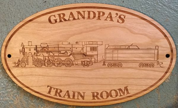 Grandpa Line Drawing Engraved Sign