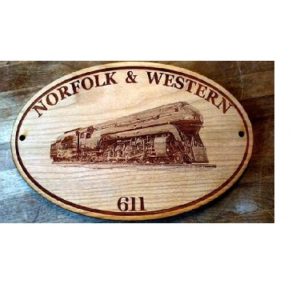 611 Class J Norfolk Western Engraved Sign
