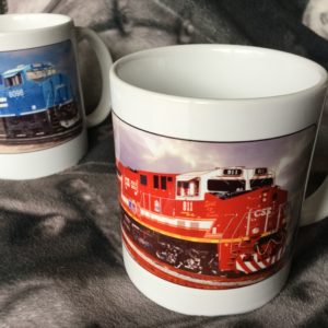 CSX Railroad Coffee Mug - 911 RED Diesel Train Engine - MrTrain.com .