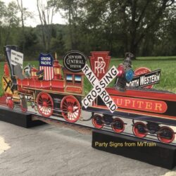 TRAIN COLLAGE Wall & Party Sign For Railroad Fans . MrTrain.com