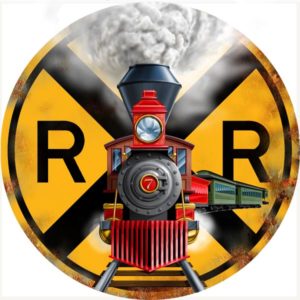 Trains & Railroad Sign - Full Steam Ahead 440. MrTrain.com