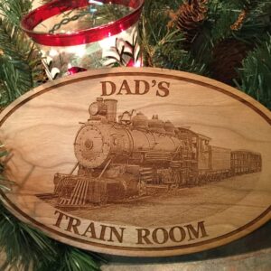 Personalized Steam Engine Train Room Sign. MrTrain.com