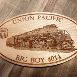 Union Pacific Big Boy Engraved Sign - JP_UP4014 Union Pacific Big Boy Engraved Sign - JP_UP4014