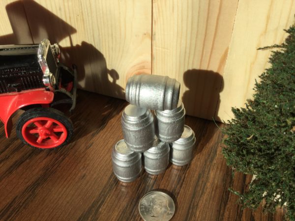Miniature Beer Kegs 1:12 scale, O gauge