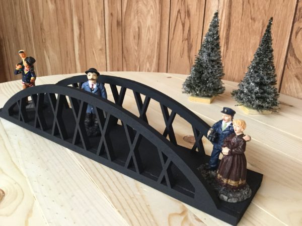 HO Scale Bowstring Bridge Miniature Train Scenery From MrTrain.com .