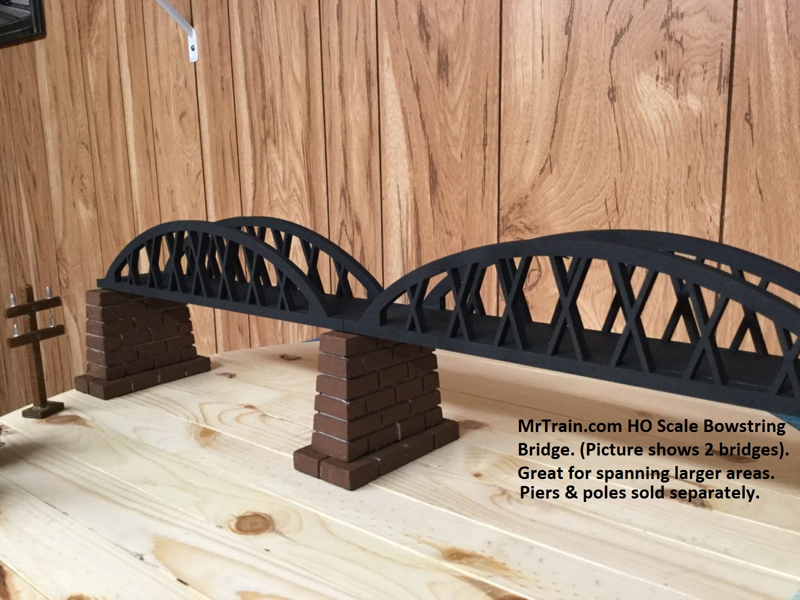 HO Scale Bowstring Bridge - Miniature Train Scenery - MrTrain