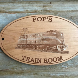 Pennsylvania Railroad GG1 Engraved Wooden Sign / PRR Wall Decoration