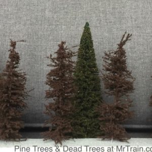 10 count 7" Tall Craft Supplies Doll Houses PINE TREES w/ BASES 