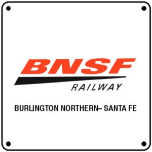 BNSF Railroad Sign 6x6. MrTrain.com