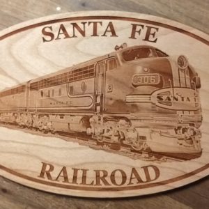 Engraved Santa Fe Sign from MrTrain.com