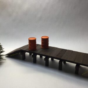 O Scale Miniature Wooden Dock / Freight Platform Scenery for O Gauge Trains. MrTrain.com