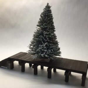 Wooden Loading Dock Freight Platform for G scale trains. Made in the USA at MrTrain.com.