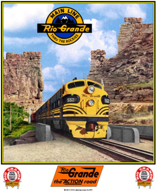 RIO GRANDE RAILROAD SIGN from MrTrain.com .