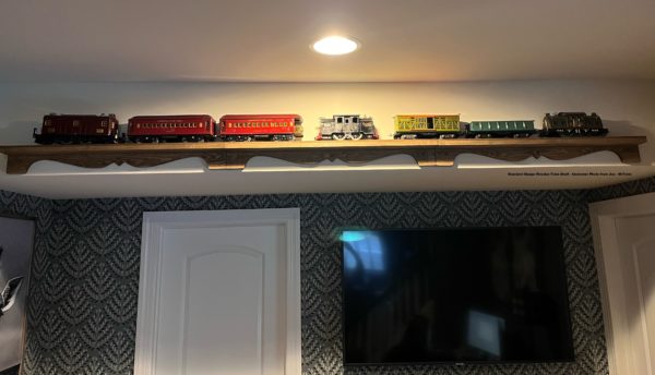 Standard Gauge Wooden Train Shelf - Customer Photo from Joe - MrTrain