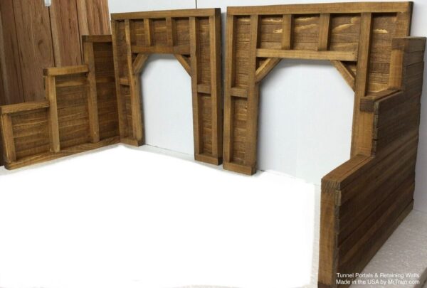 Model Train O Scale Timber Framed Portals + Retaining Walls. MrTrain.com