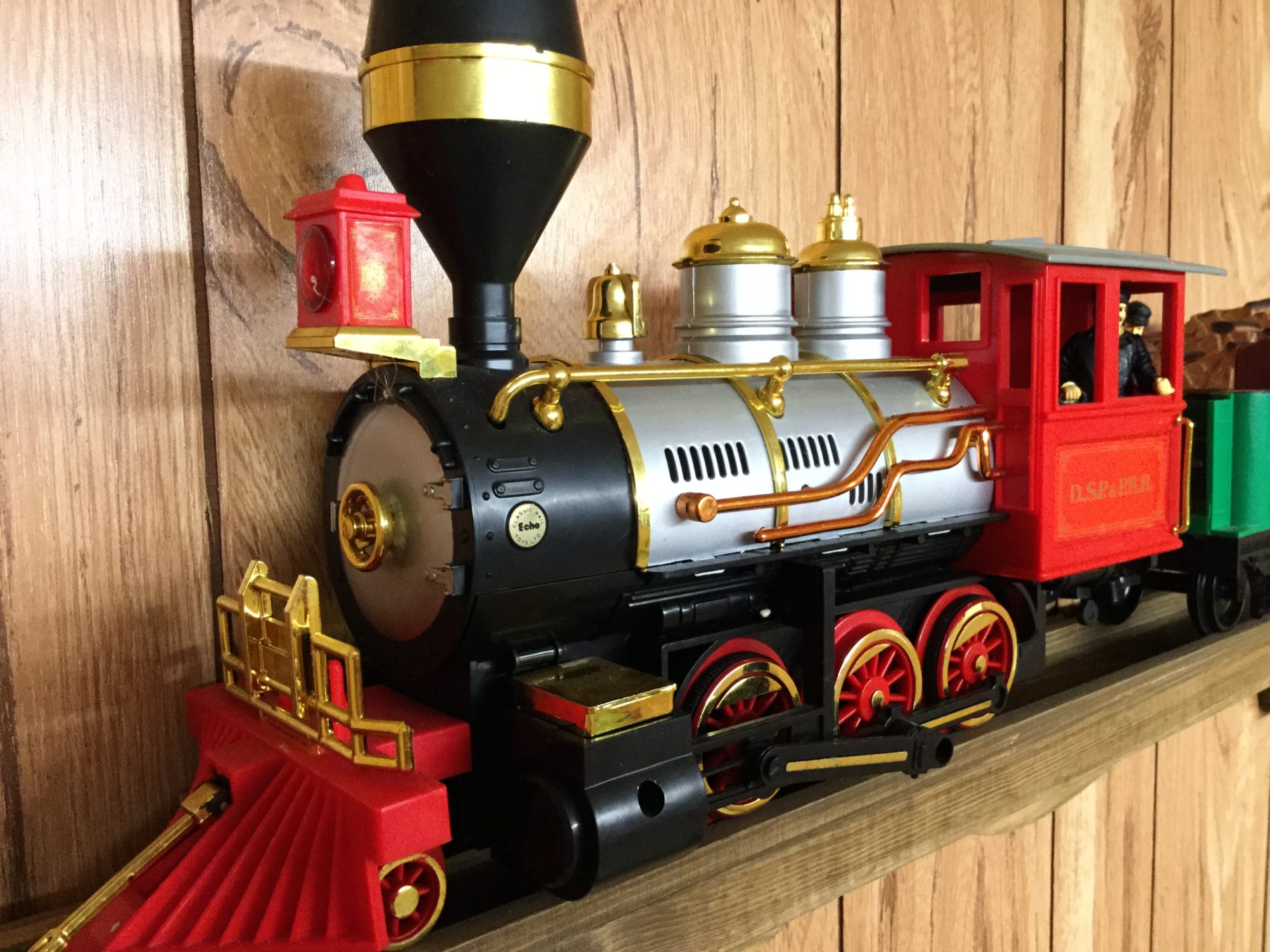 Wooden Train Shelf Decorative Display