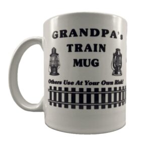 Grandpa’s Train Mug Coffee Mug | Railfan | Train Room | Gift | 11 OZ Ceramic
