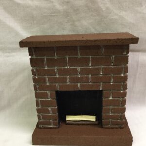 Brown Fireplace made in the USA at MrTrain.com.