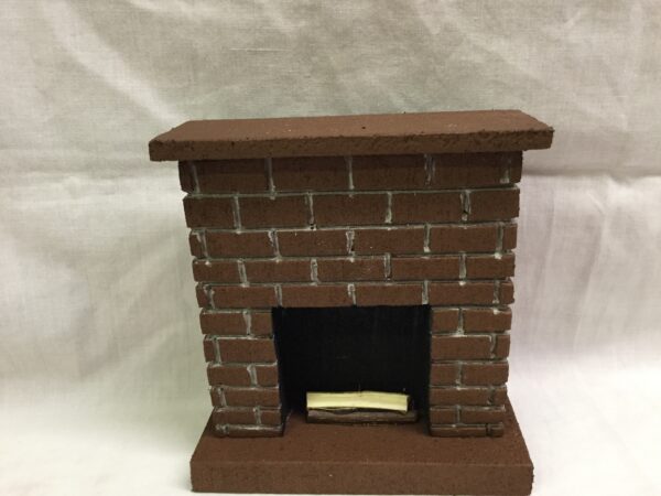 Brown Fireplace made in the USA at MrTrain.com.