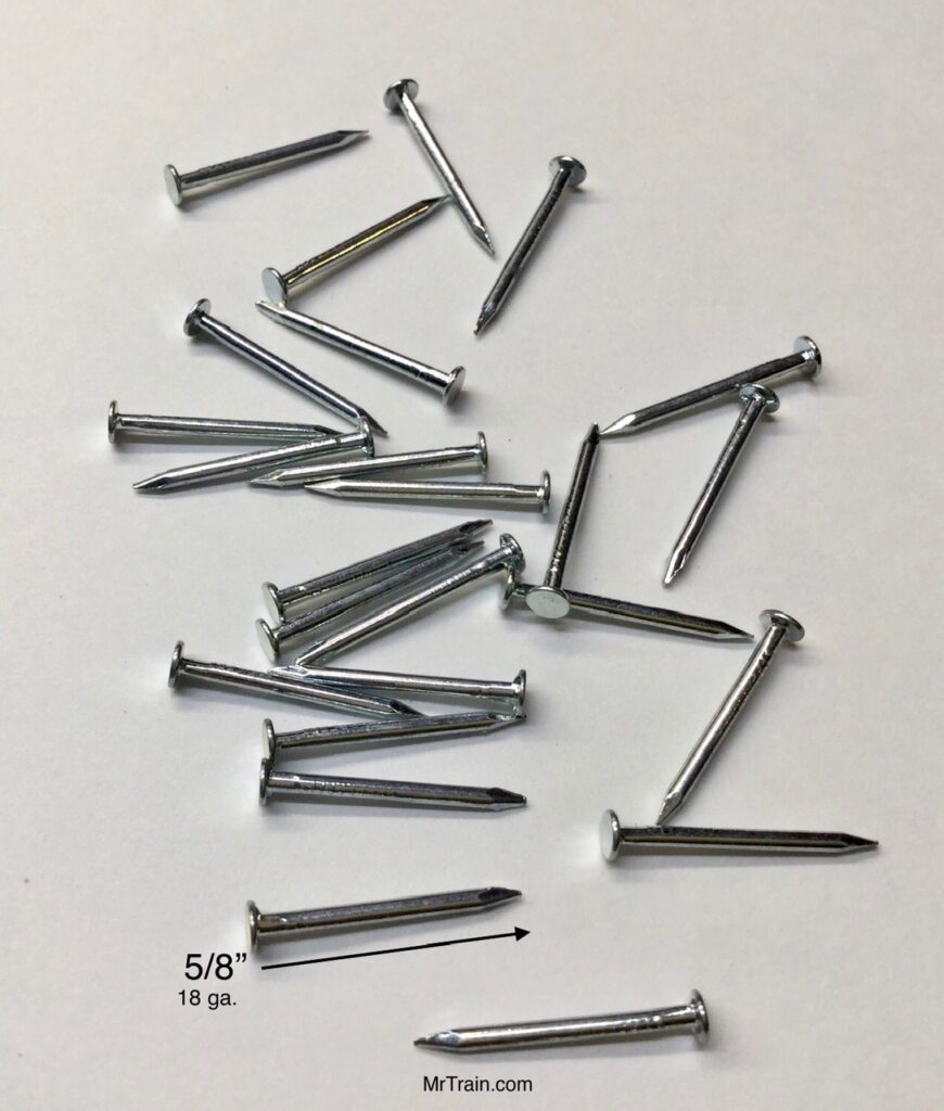 5/8" 18 Gauge Galvanized Nails (25) - MrTrain