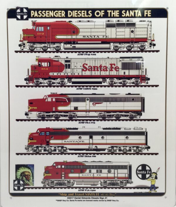 Santa Fe Diesel Trains Sign | Daniel Edwards