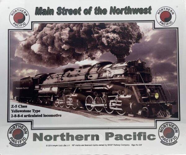 Northern Pacific Z5 Railroad Sign