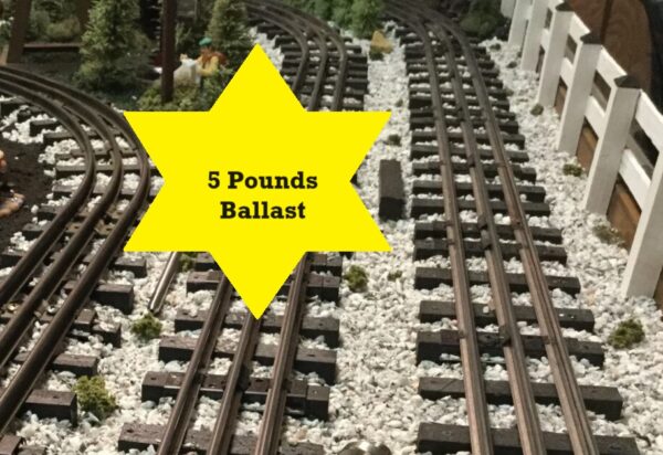 5 pounds ballast for O gauge trains 1:48 scale. MrTrain