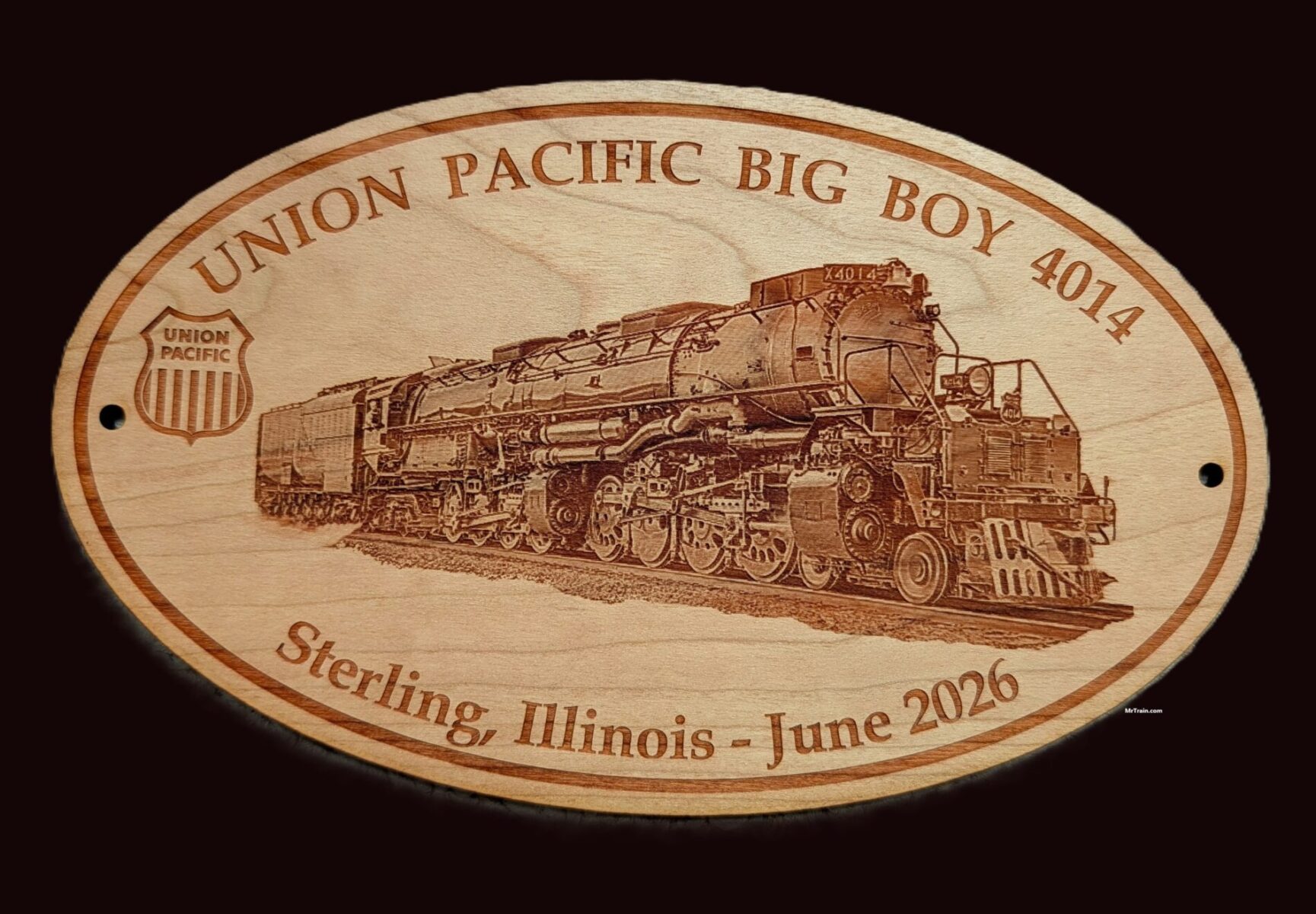 Great Pacific 1850 鉄道 レリーフ　ヴィンテージサイン　看板 UNION PACIFIC BIG BOY 4014 Engraved Sign - MrTrain