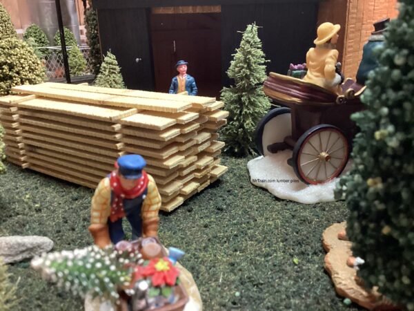 MrTrain.com Lumber Pile. O Scale Model Railroad Scenery.