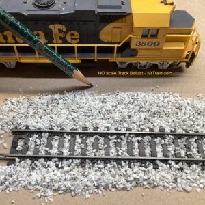 Ho Scale Ballast Size reference. MrTrain.com