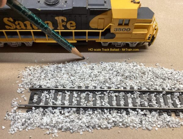 Ho Scale Ballast Size reference. MrTrain.com