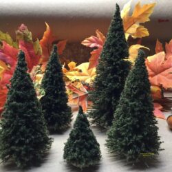 6 pk. miniature trees from MrTrain.com