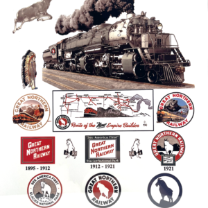 Great Northern Railroad Logos Sign from MrTrain.com.