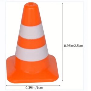 Miniature construction safety cones.