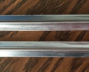 Miniature ridge caps for roofing. Set of 2.