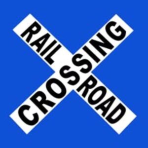 18 inch railroad crossing sign. MrTrain.com