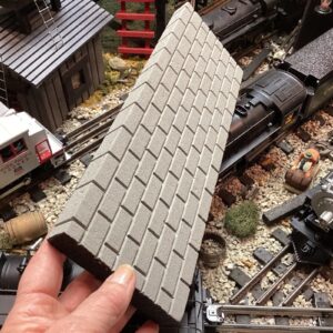 Gray 12 inch wall. MrTrain.com scenery