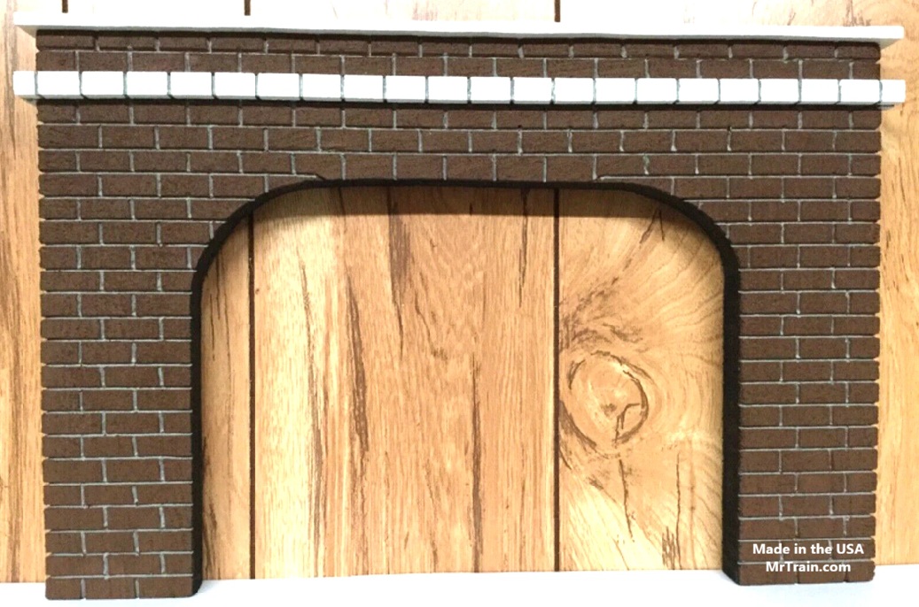 G scale double track tunnel portal entrance. Brown